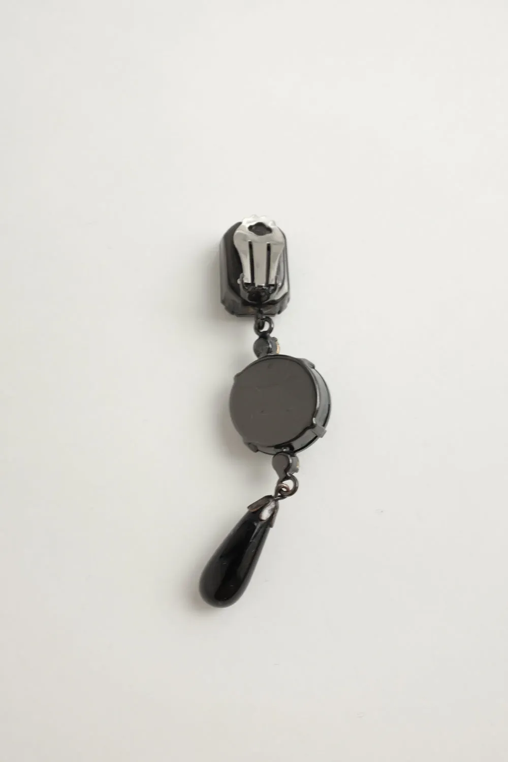 0057_VINTAGE LONG BLACK EARRINGS