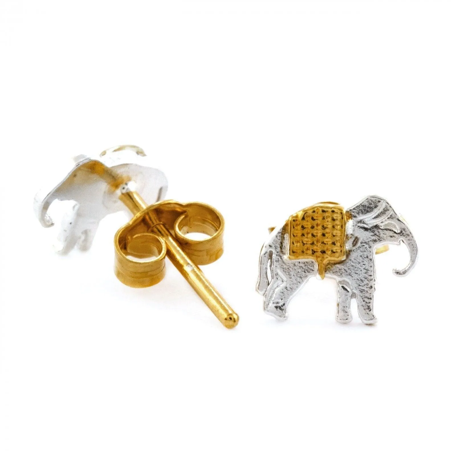 Alex Monroe Marching Elephant Stud Earrings