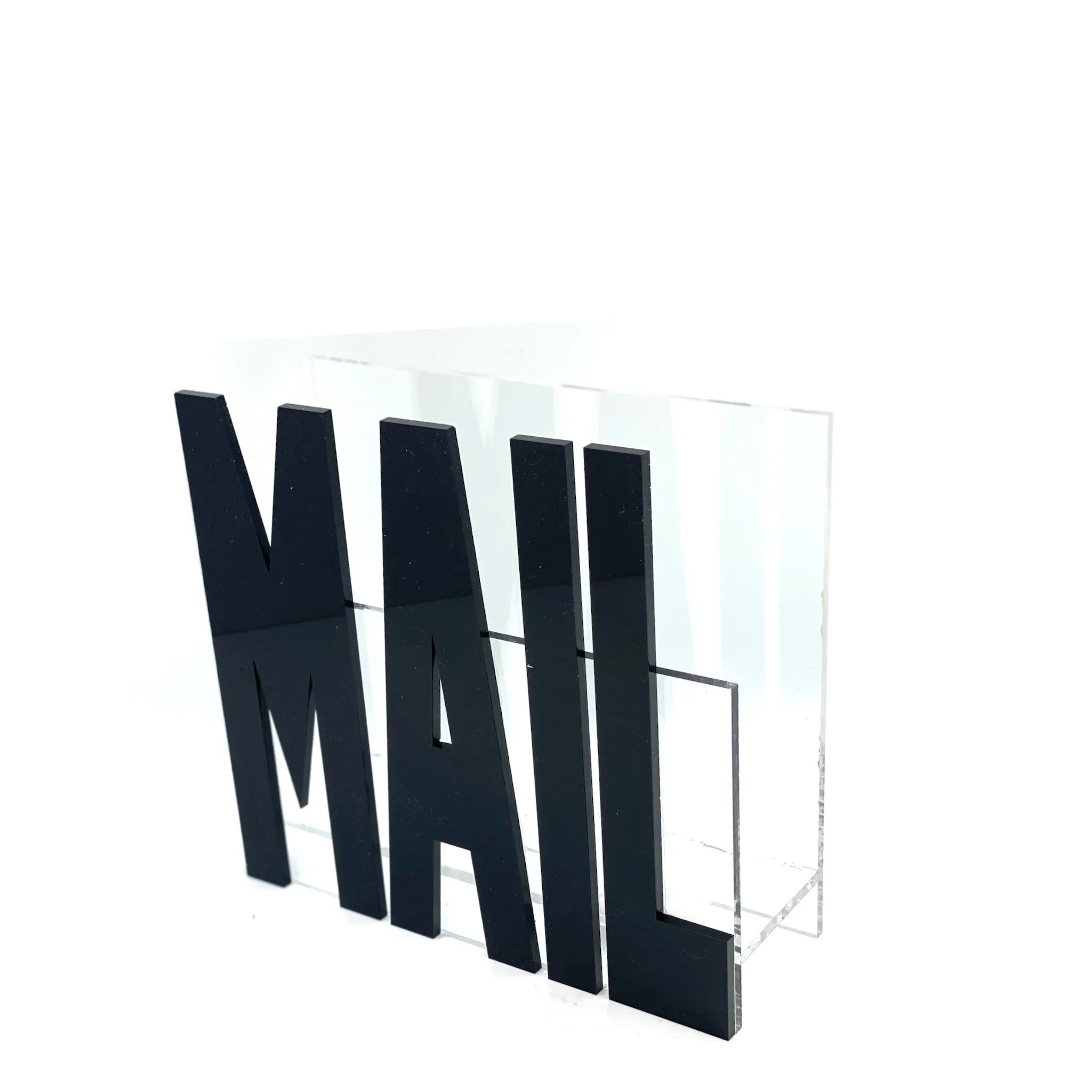 Black Acrylic Mail Holder