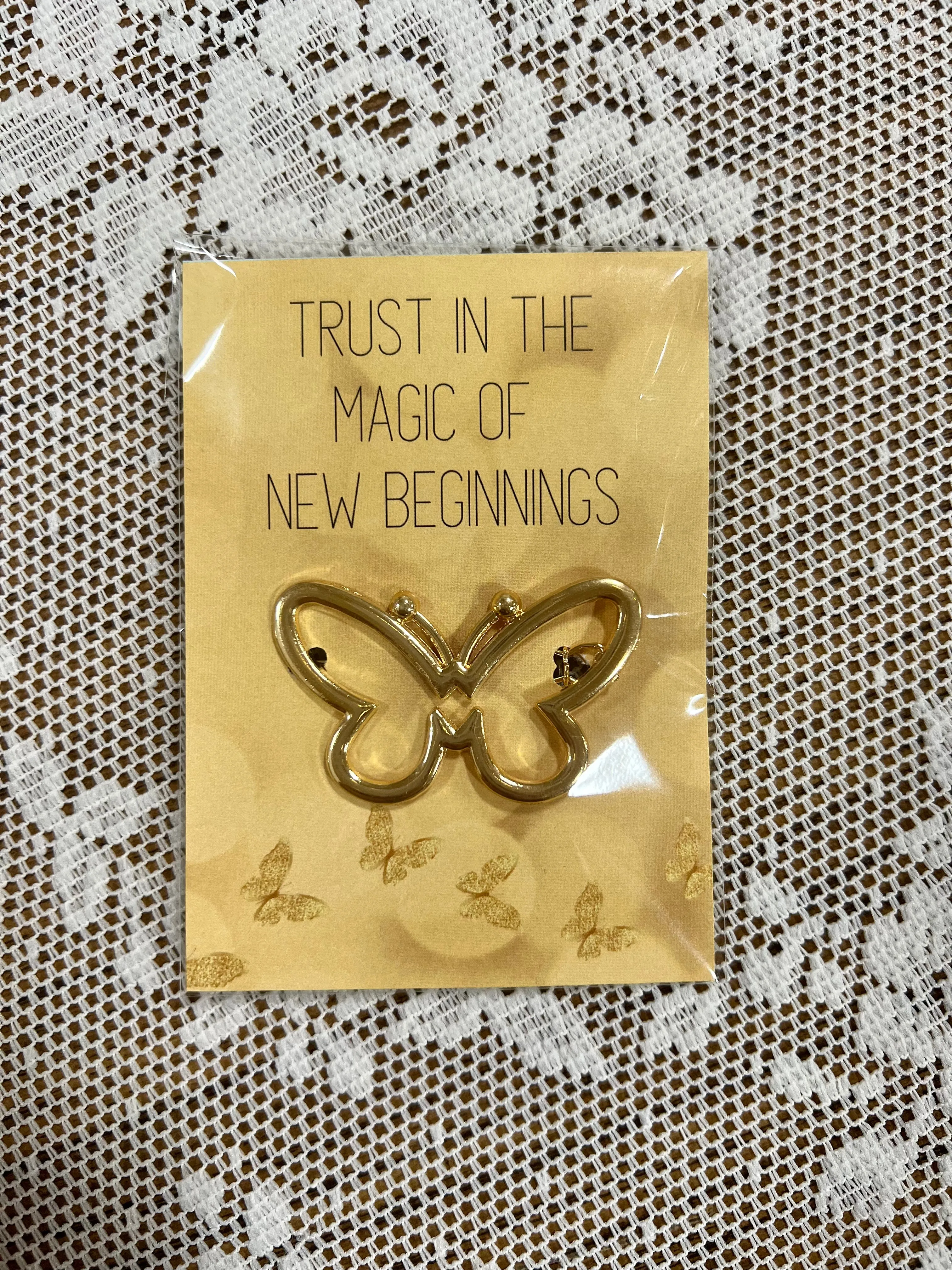 Butterfly clip and friendship card