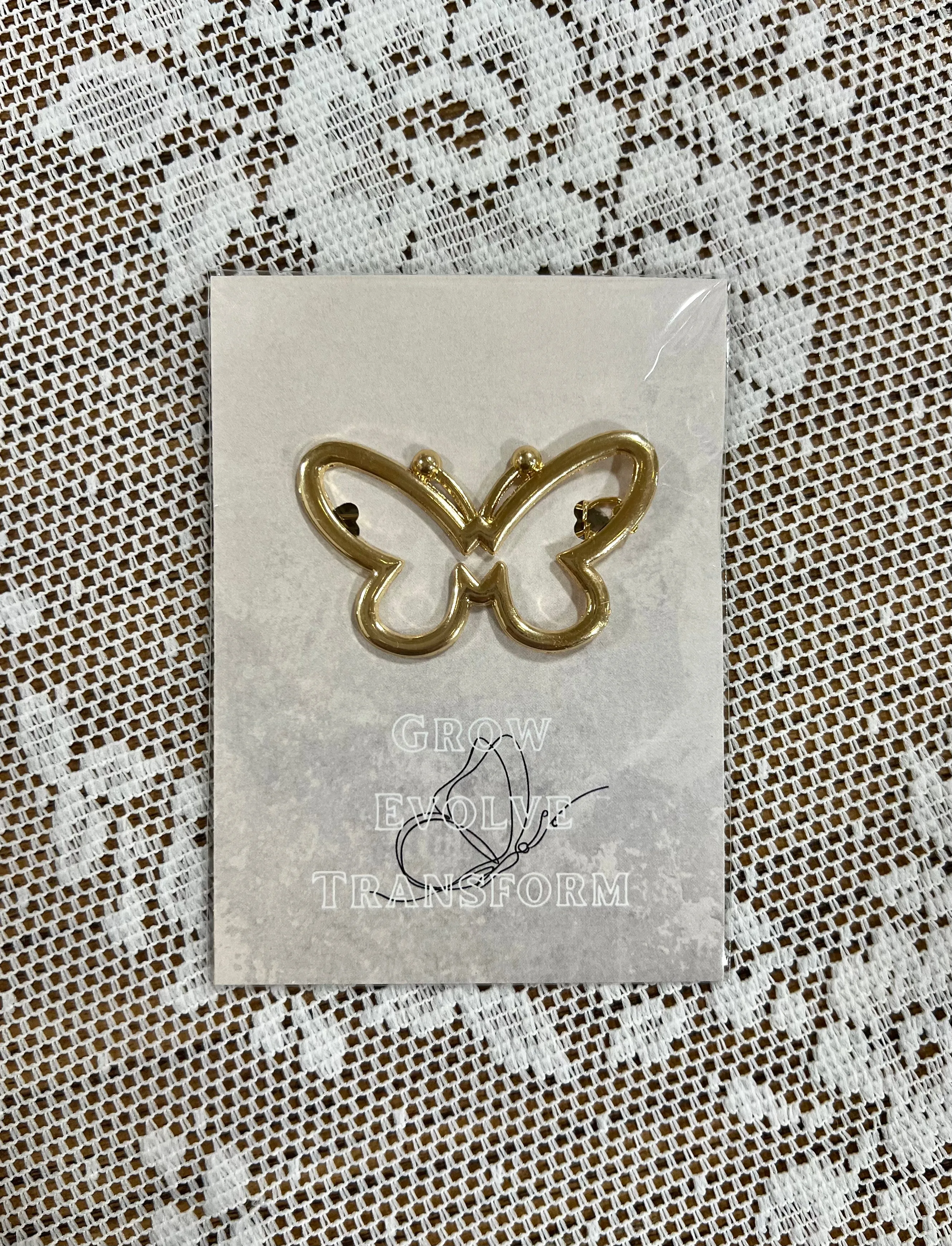 Butterfly clip and friendship card