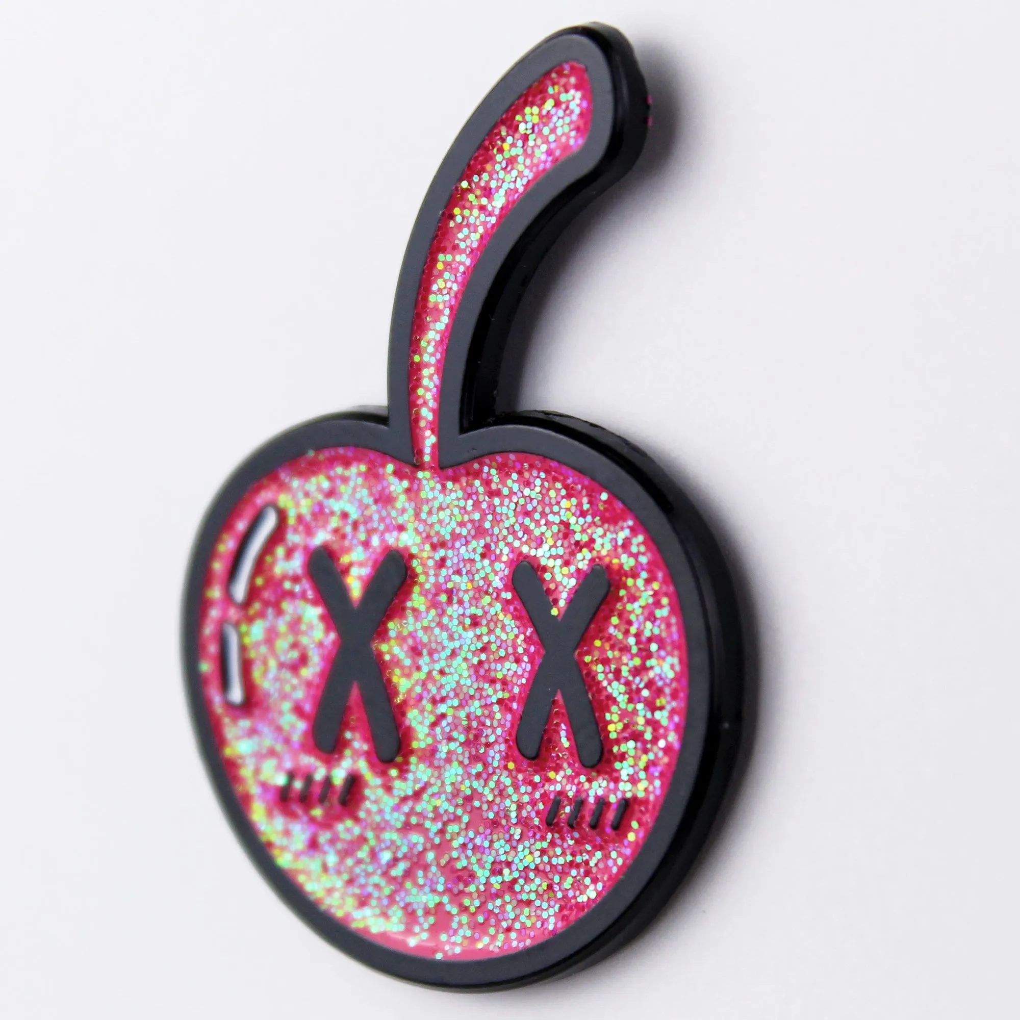 Cakeworthy Cherry Pin - Pink Glitter