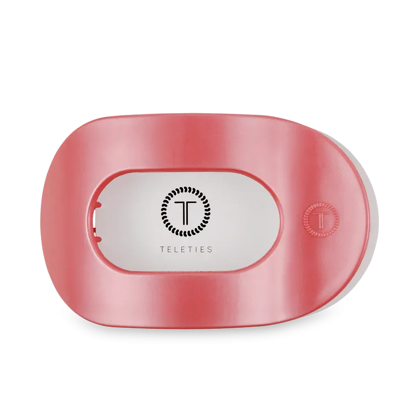 Calming Coral Large Flat Round Teleties Clip