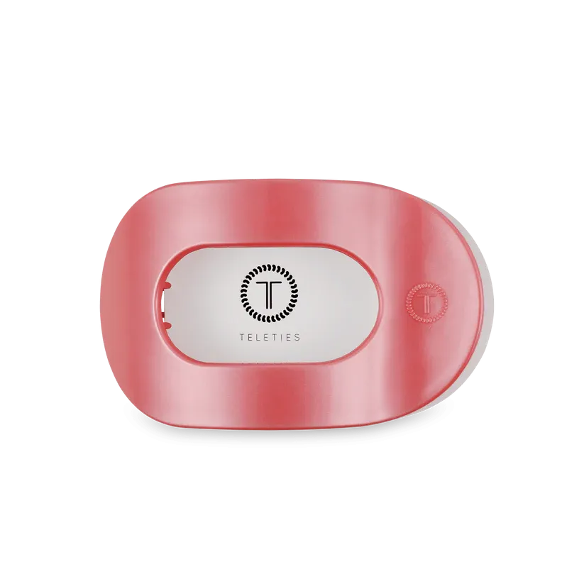 Calming Coral Medium Flat Round Teleties Clip