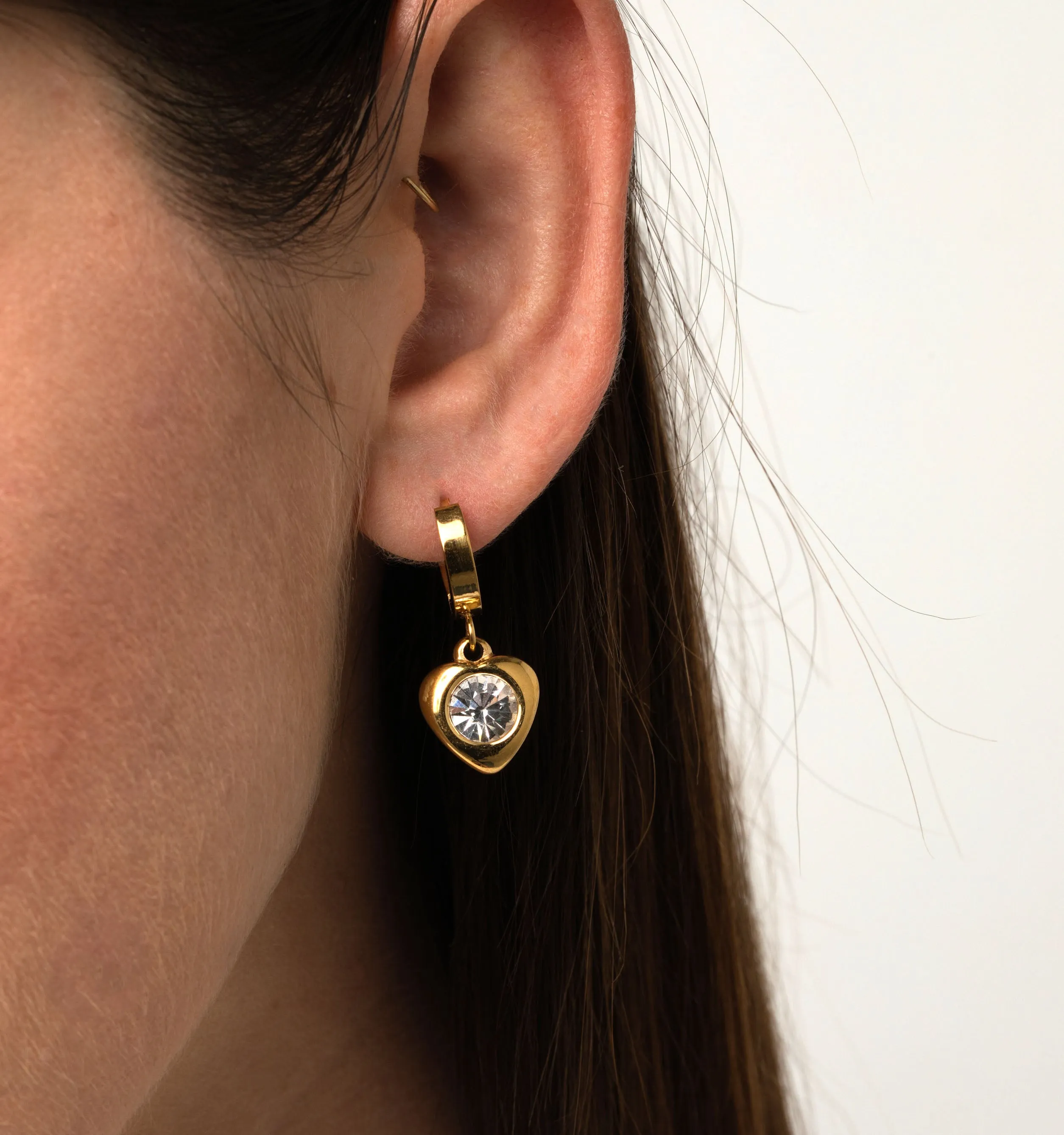 Crystal Heart Earrings