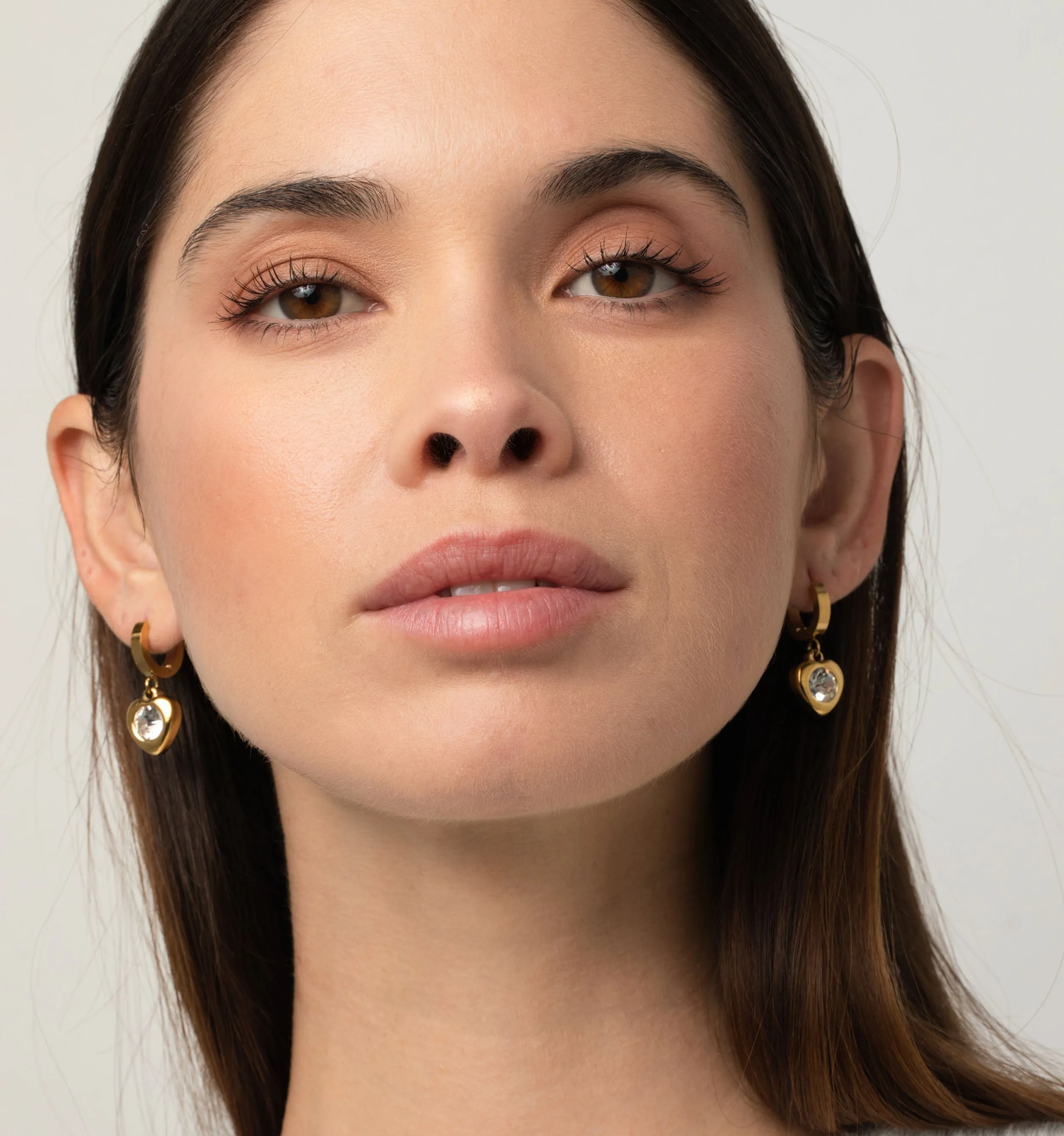 Crystal Heart Earrings