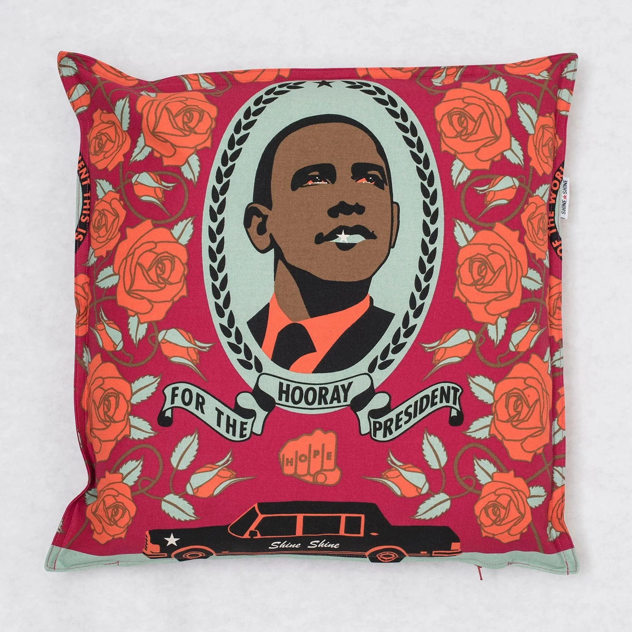 Decorative Red Obama Pillow