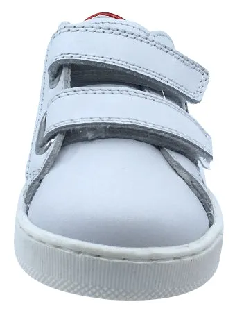 Falcotto Girl's Team Fashion Sneakers, Bianco-Rosso