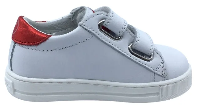 Falcotto Girl's Team Fashion Sneakers, Bianco-Rosso