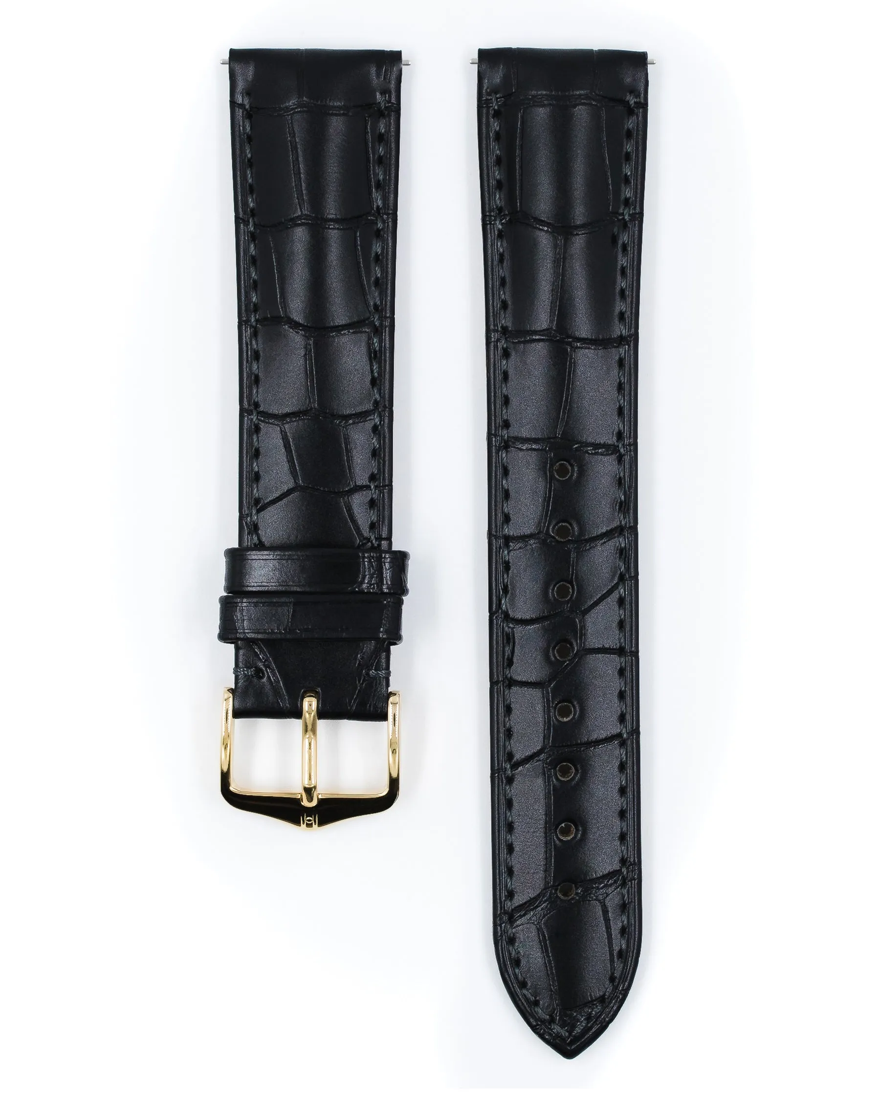 HIRSCH EARL Genuine Louisiana Matte Alligator Watch Band  047 07