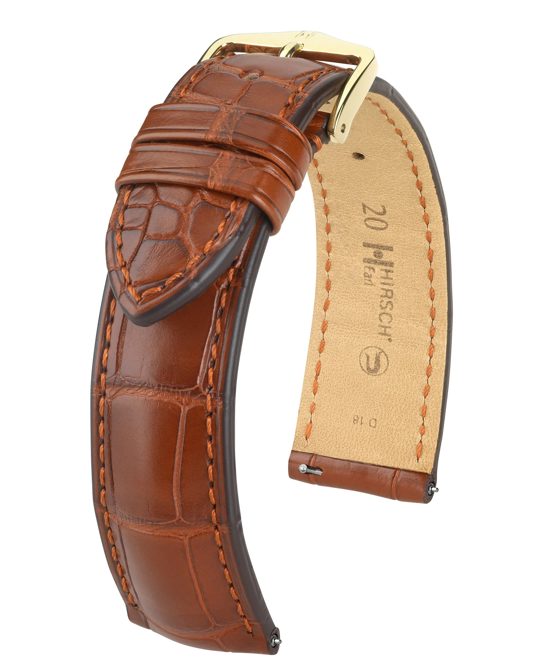 HIRSCH EARL Genuine Louisiana Matte Alligator Watch Band  047 07