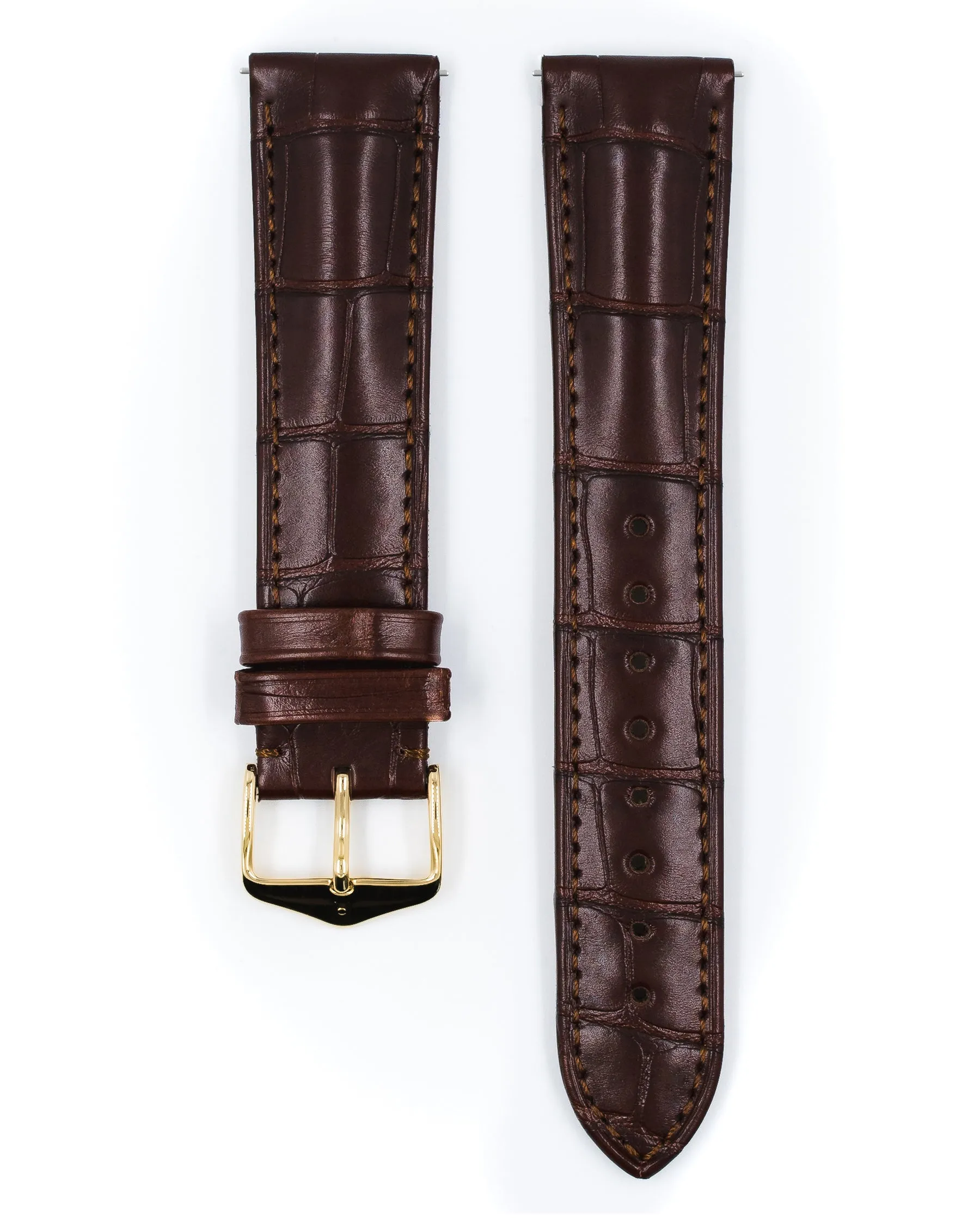 HIRSCH EARL Genuine Louisiana Matte Alligator Watch Band  047 07