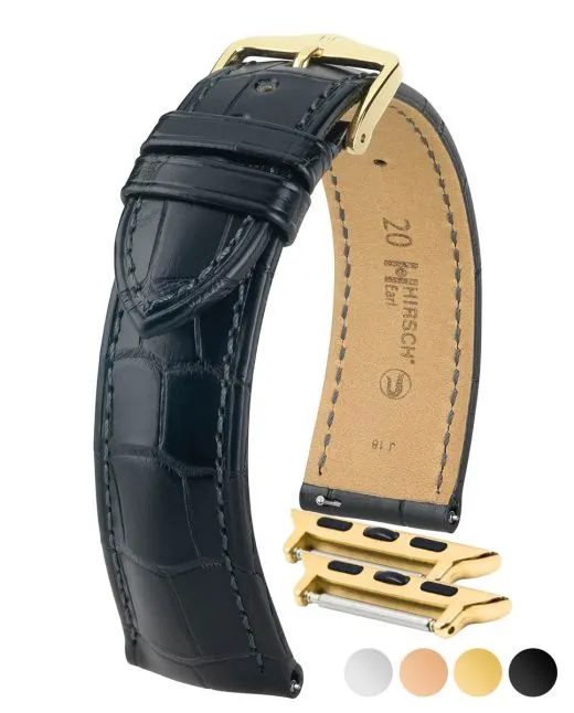 HIRSCH EARL Genuine Louisiana Matte Alligator Watch Band  047 07