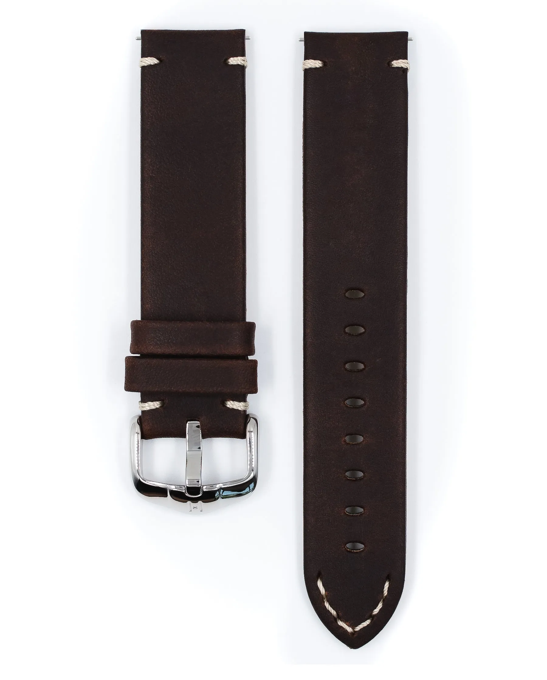 HIRSCH RANGER Vintage Style Calfskin Watch Strap  054 02