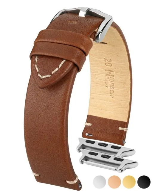 HIRSCH RANGER Vintage Style Calfskin Watch Strap  054 02