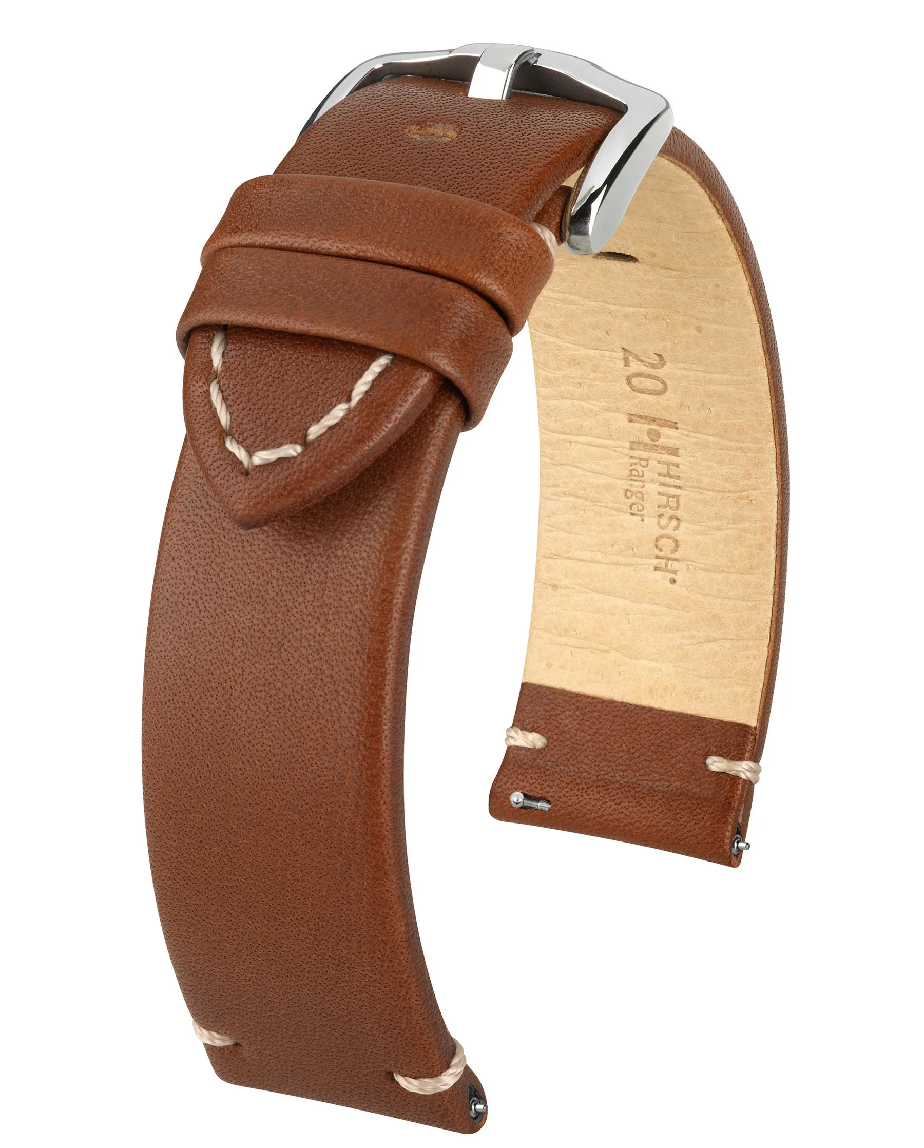 HIRSCH RANGER Vintage Style Calfskin Watch Strap  054 02