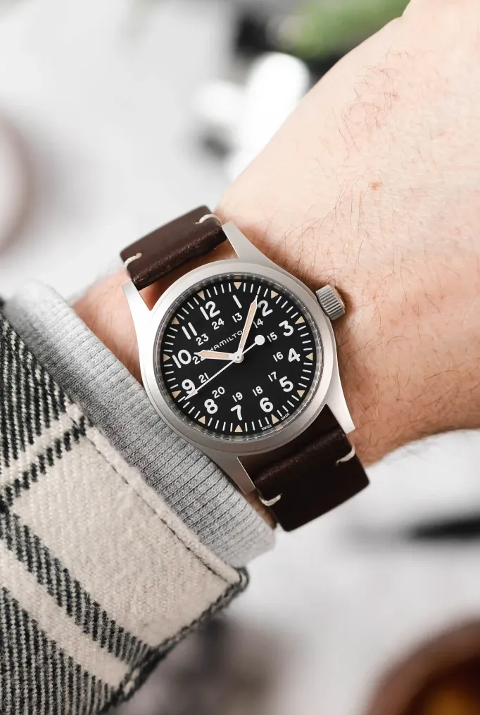 HIRSCH RANGER Vintage Style Calfskin Watch Strap  054 02