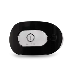 Jet Black Large Flat Round Teleties Clip