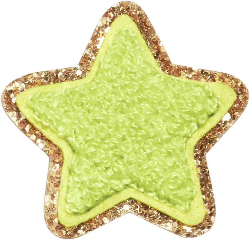 Lime Glitter Varsity Star Patch