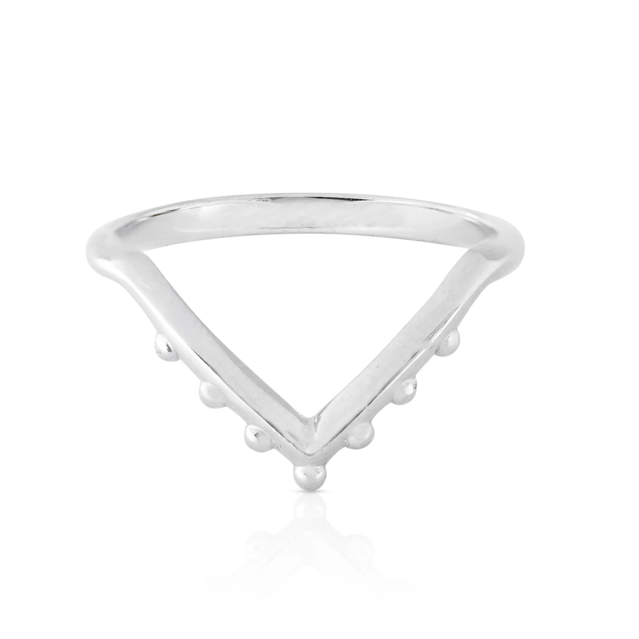 Noble Chevron Silver Band