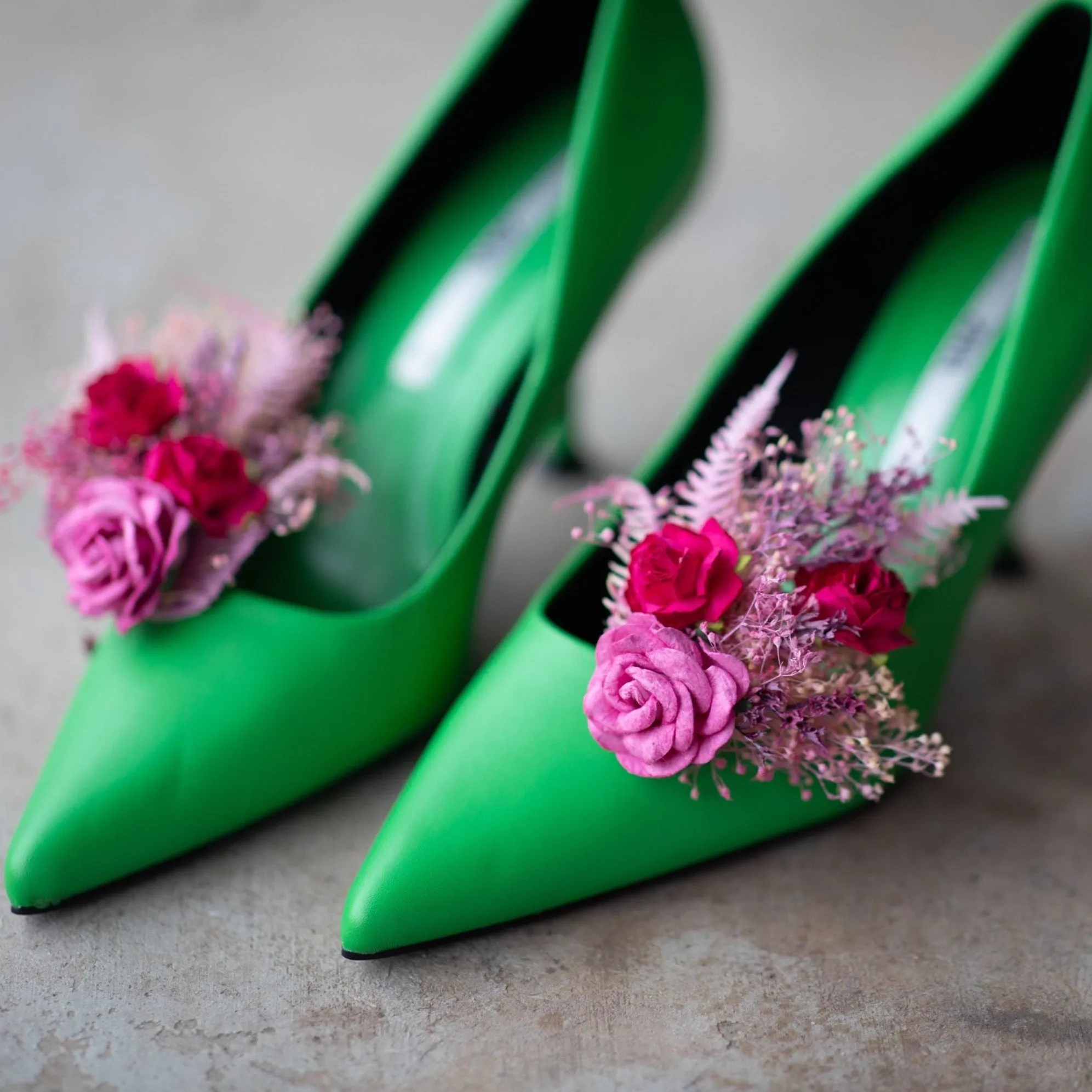 Pink flower shoe clips Bridal shoe clips Wedding accessories Shoes decoration Wedding jewellery Magaela Fuchsia wedding shoe clips Handmade