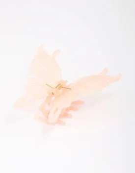 Pink Molten Butterfly Hair Claw Clip