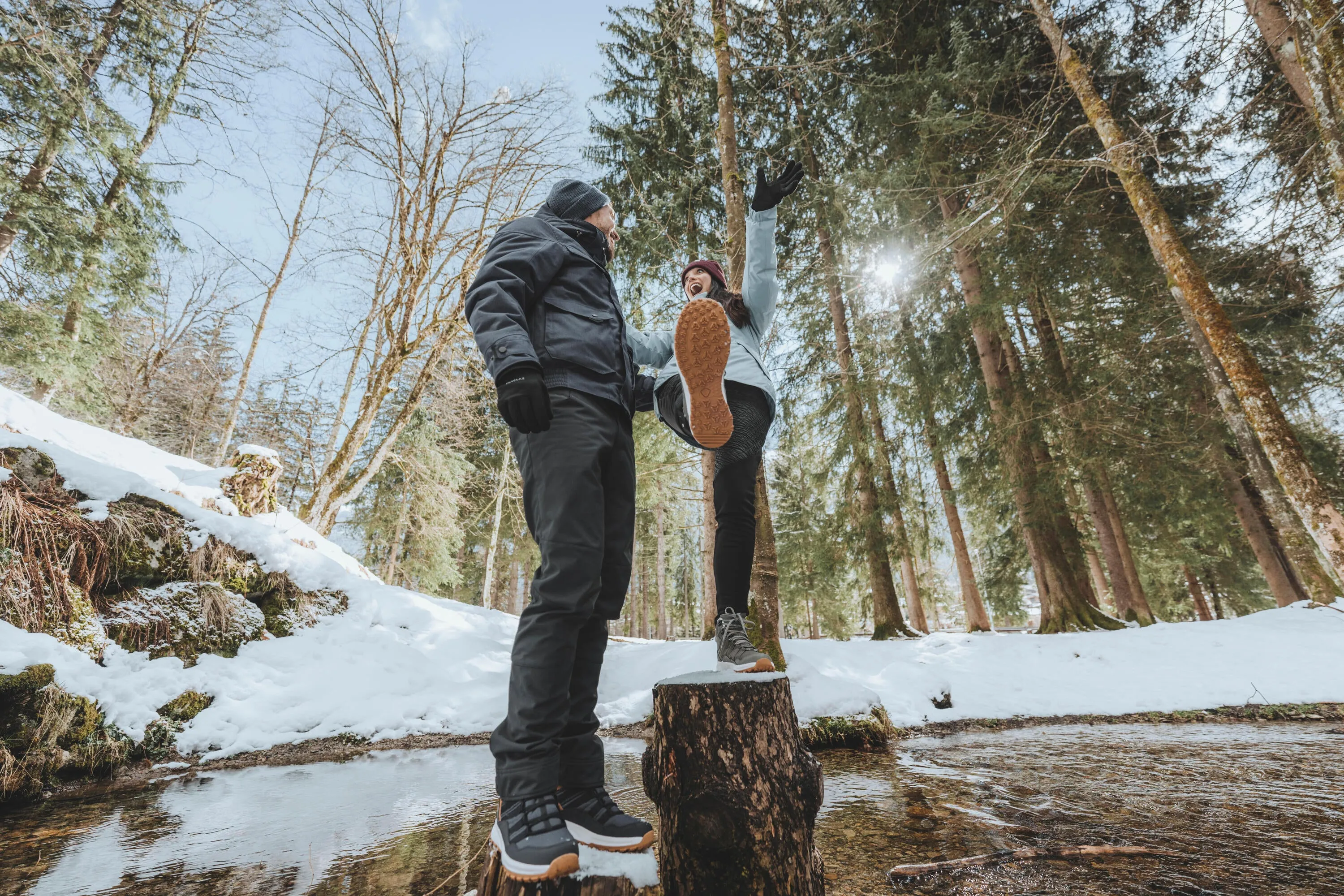 Optimized title: Mens Insulated Water-Resistant Hiking Pants - Quechua SH500