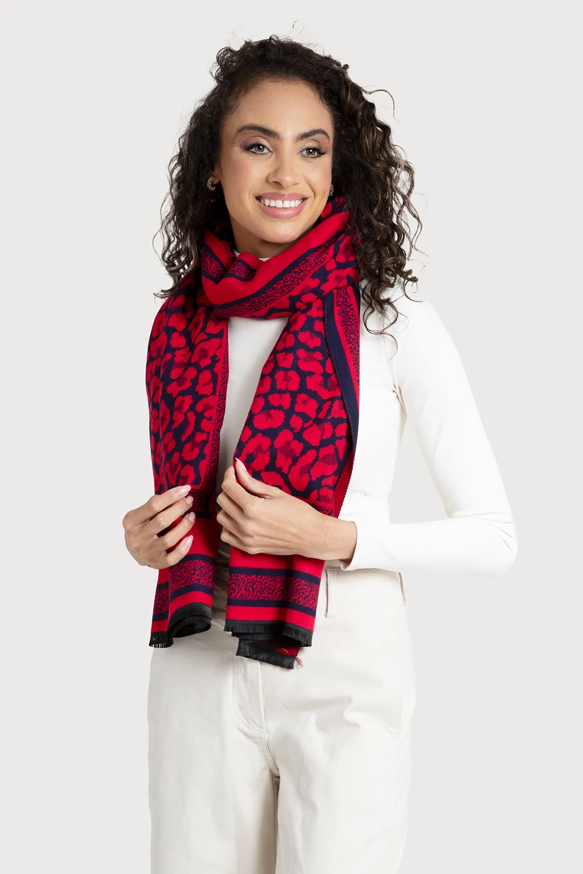 Reversible Leopard Pattern Scarf