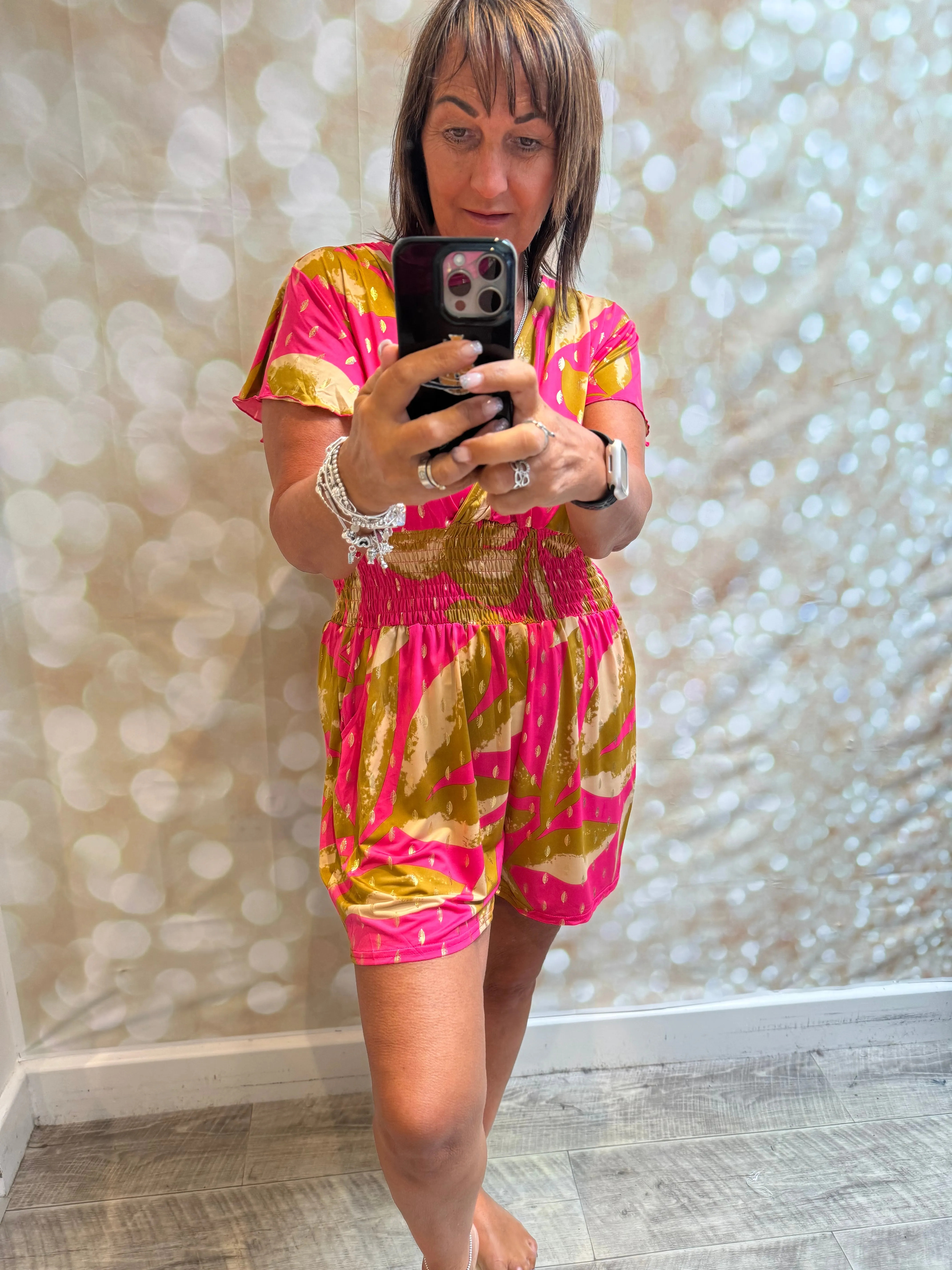 Silky / Stretchy V Front  Playsuit