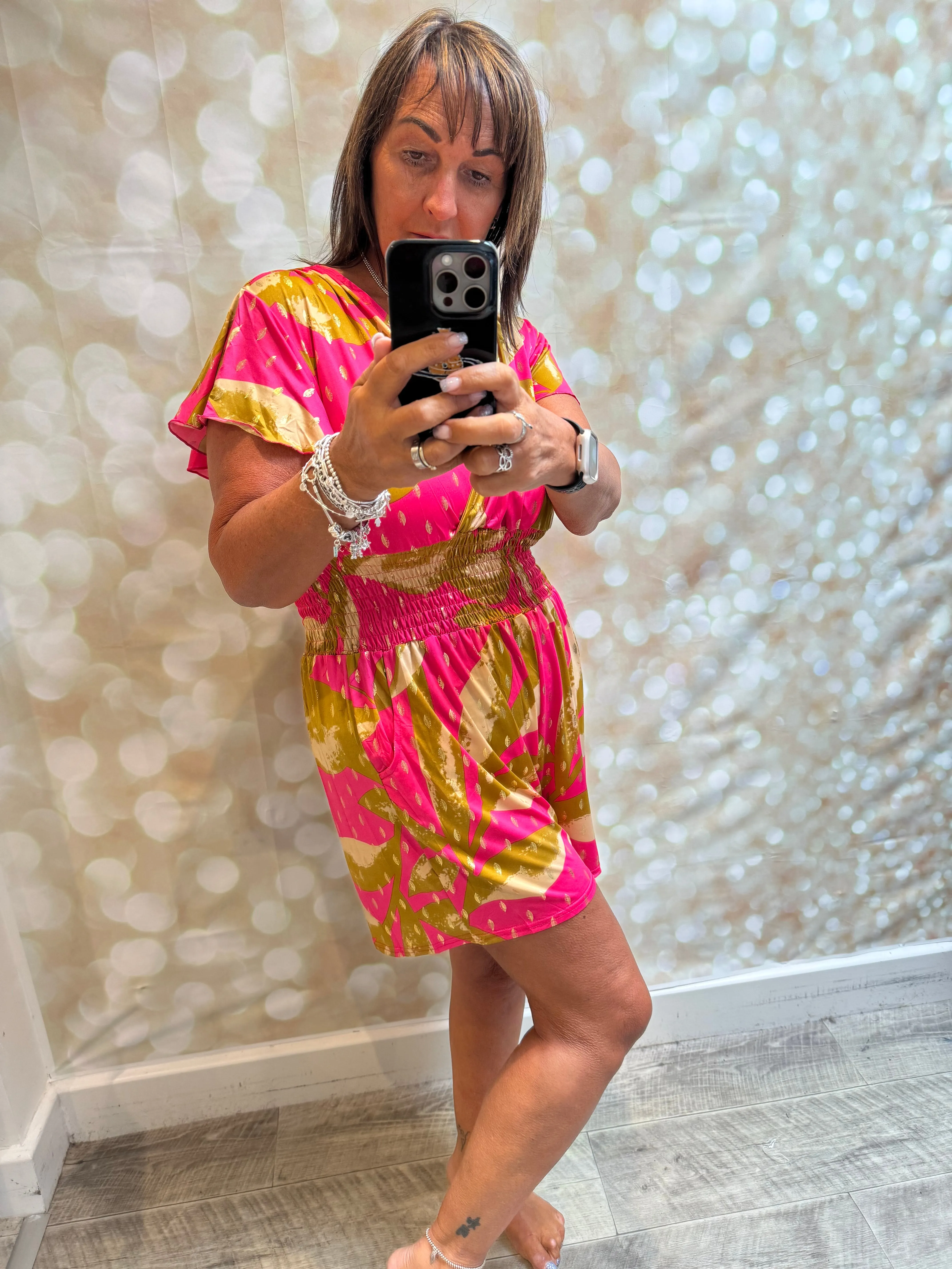 Silky / Stretchy V Front  Playsuit