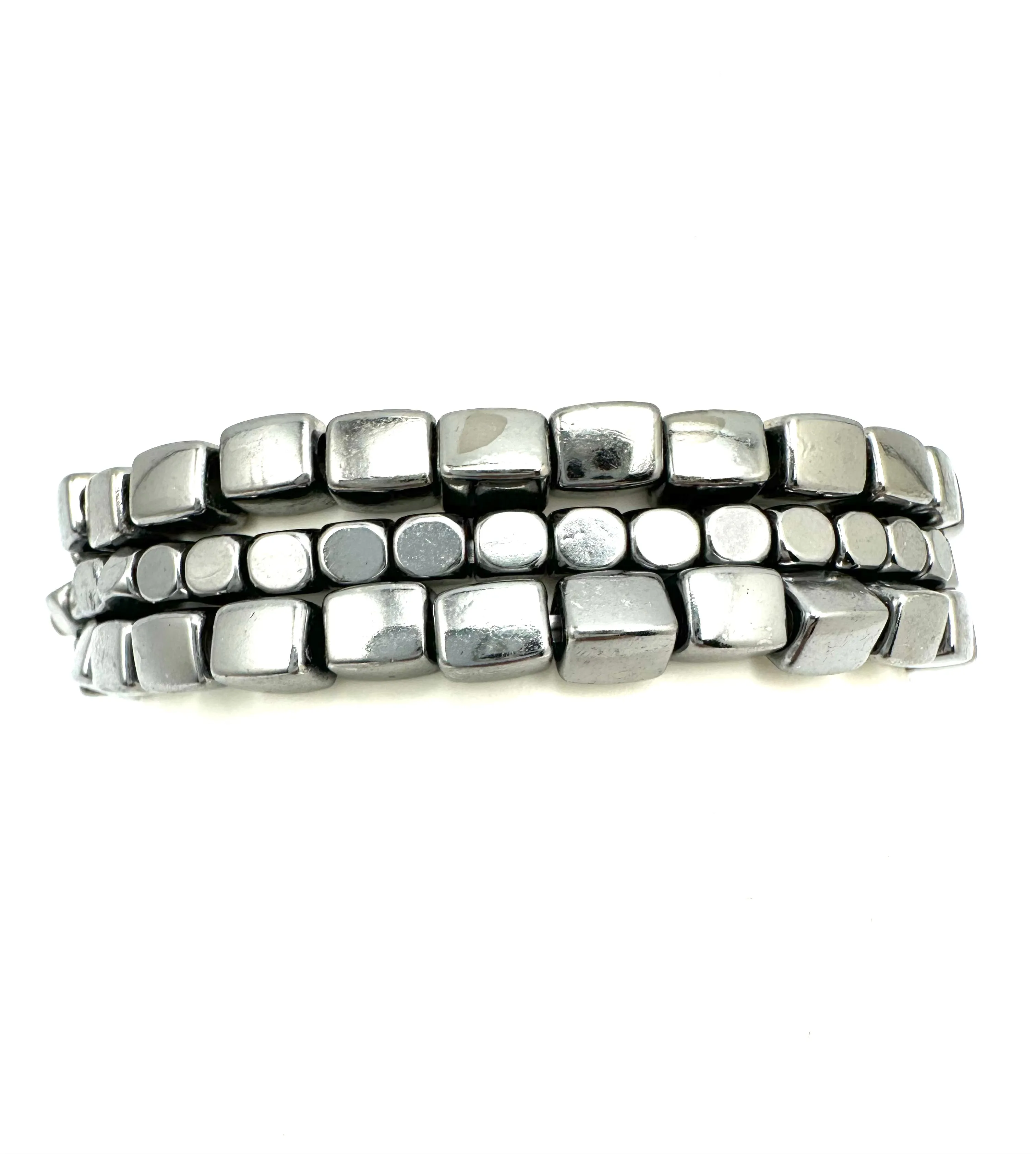 Square Bead Bracelet Stack