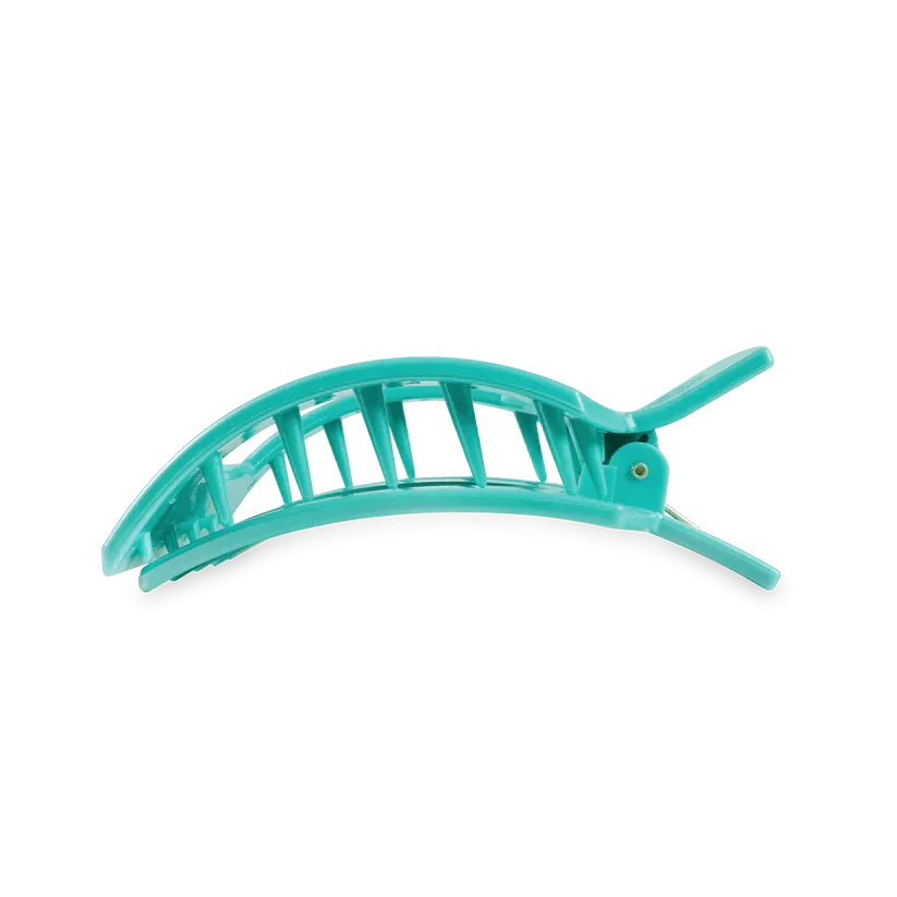 Totally Turquoise Large Flat Square Teleties Clip