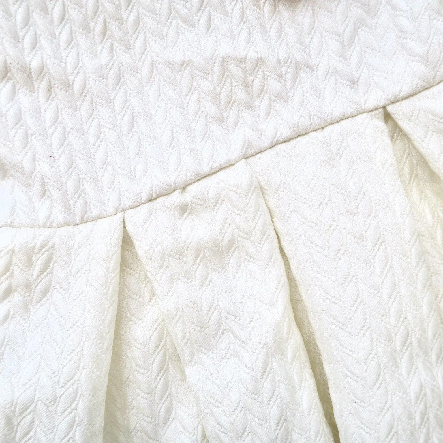 Tulip Dress in Royal Leaves White