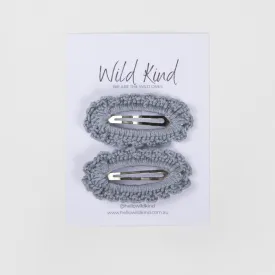 Wild Kind Harriet Hair Clips - Dusty Blue