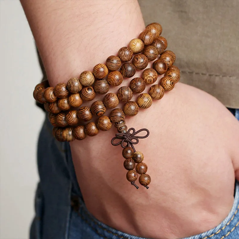 Wooden Tibetan bracelet 108x0.8
